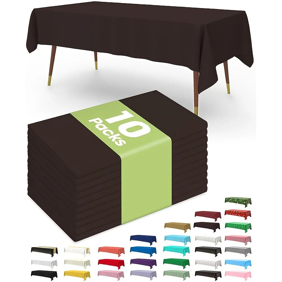 Large Disposable PEVA Tablecloth 54×108" – Party & Events Disposable Tablecloth Axl Black 10pcs