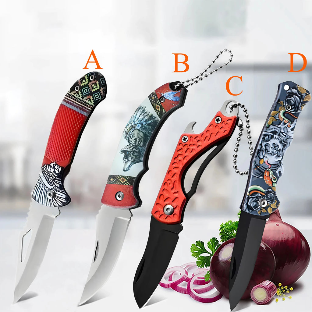 Folding Stainless Steel Paring Knife – Portable Kitchen Knife Folding Kitchen Knife Axl