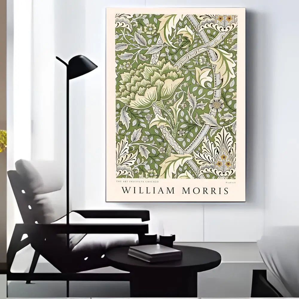 William Morris Canvas Wall Art – Vintage HD Print Home Decor Canvas Wall Art Axl Black9 50X70cmFrameless