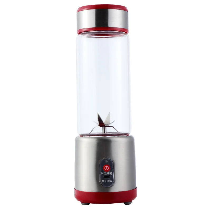 BALASHOV 450ml Portable USB Electric Blender Juicer Cup Portable Electric Juicer Axl Red