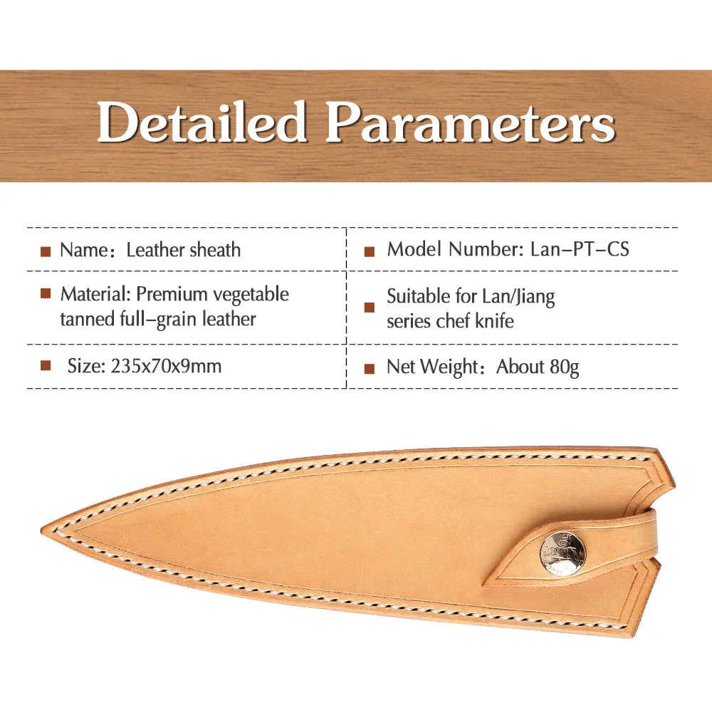 XINZUO Full-Grain Leather Knife Sheath | Chef & Utility Cover Leather Knife Sheath Axl Leather sheath 06 China Mainland