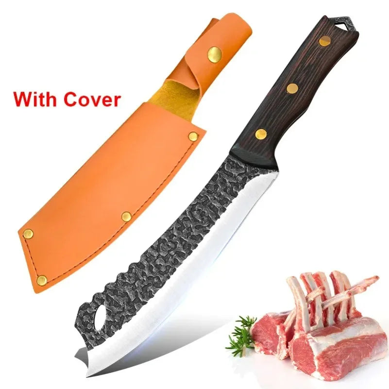 InLeung Handmade Cleaver Butcher Knife – Forged Stainless Steel Cleaver Butcher Knife Axl