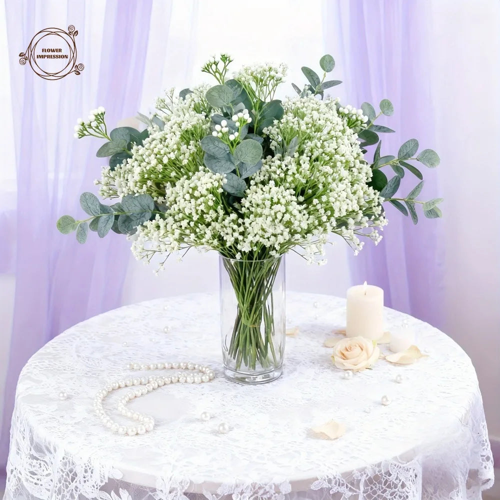 Artificial Baby's Breath Gypsophila Bouquet – Boho Wedding Decor Artificial Flower Bouquet Axl