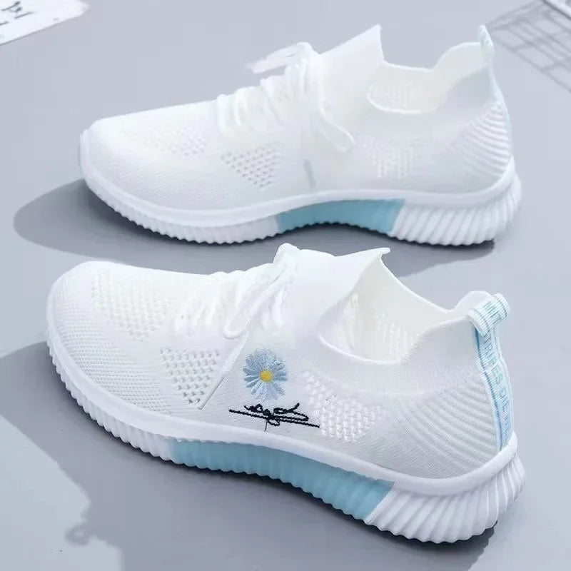 Women's Breathable Mesh Slip-On Vulcanize Sneakers Women's Sneakers Axl Blue 38