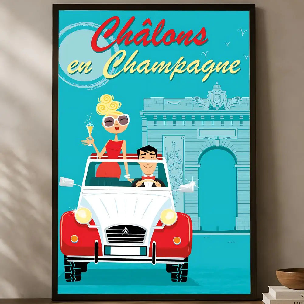 Wine Champagne Region Map Poster – Waterproof Self-Stick Wall Art Wall Art Poster Axl White04 60X90cmNoframe