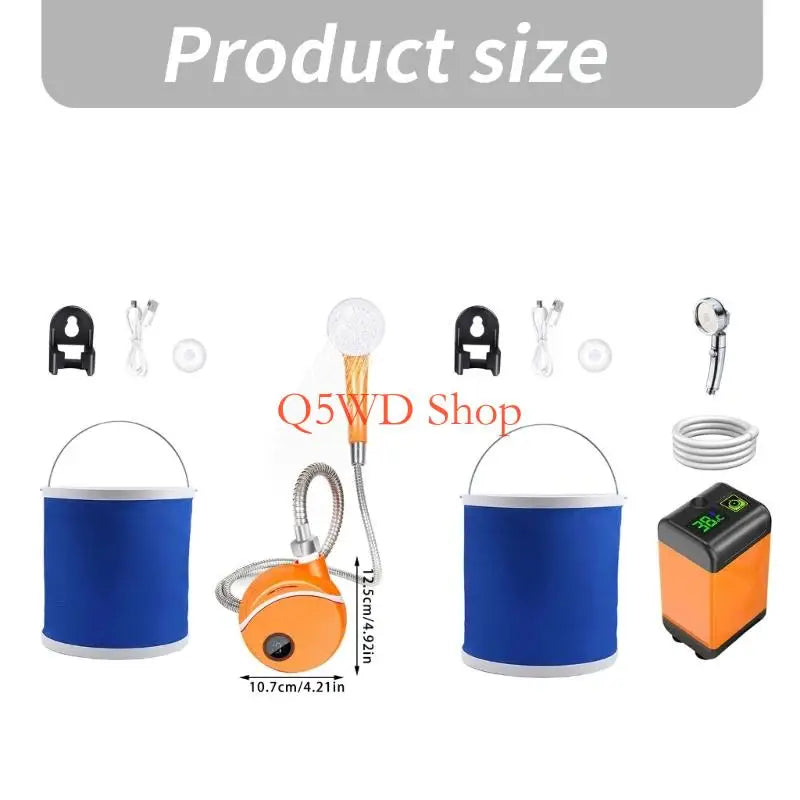 Portable Rechargeable Electric Camping Shower – 5000mAh Battery Outdoor Camping Shower Axl