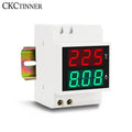 DIN Rail Digital Voltmeter Ammeter AC LED Meter D52-2042 Digital Panel Meter Axl Default Title