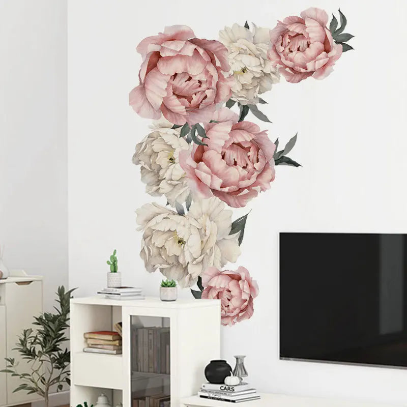 3D Peony Flower Wall Sticker | Floral Room Décor 40×60cm Wall Sticker Axl