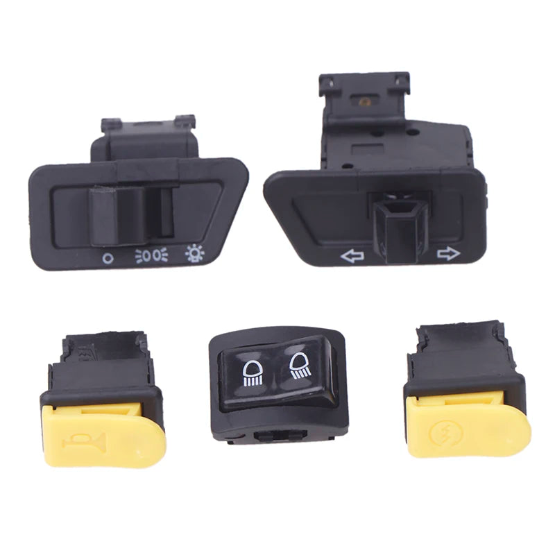5-Piece Motorcycle Button Switch Set – Horn, Dimmer & Signals Motorcycle Switch Set Axl