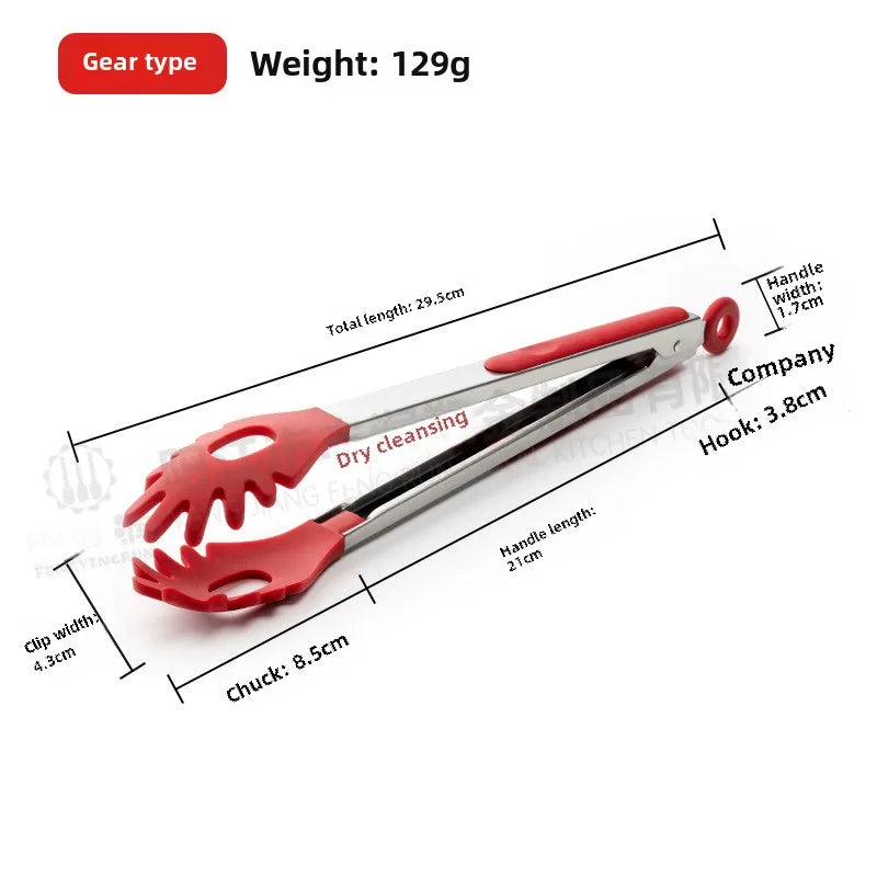 Stainless Steel Silicone Food Tongs – 9" BBQ Kitchen Clip Kitchen Food Tongs Axl 12 inch claw clip