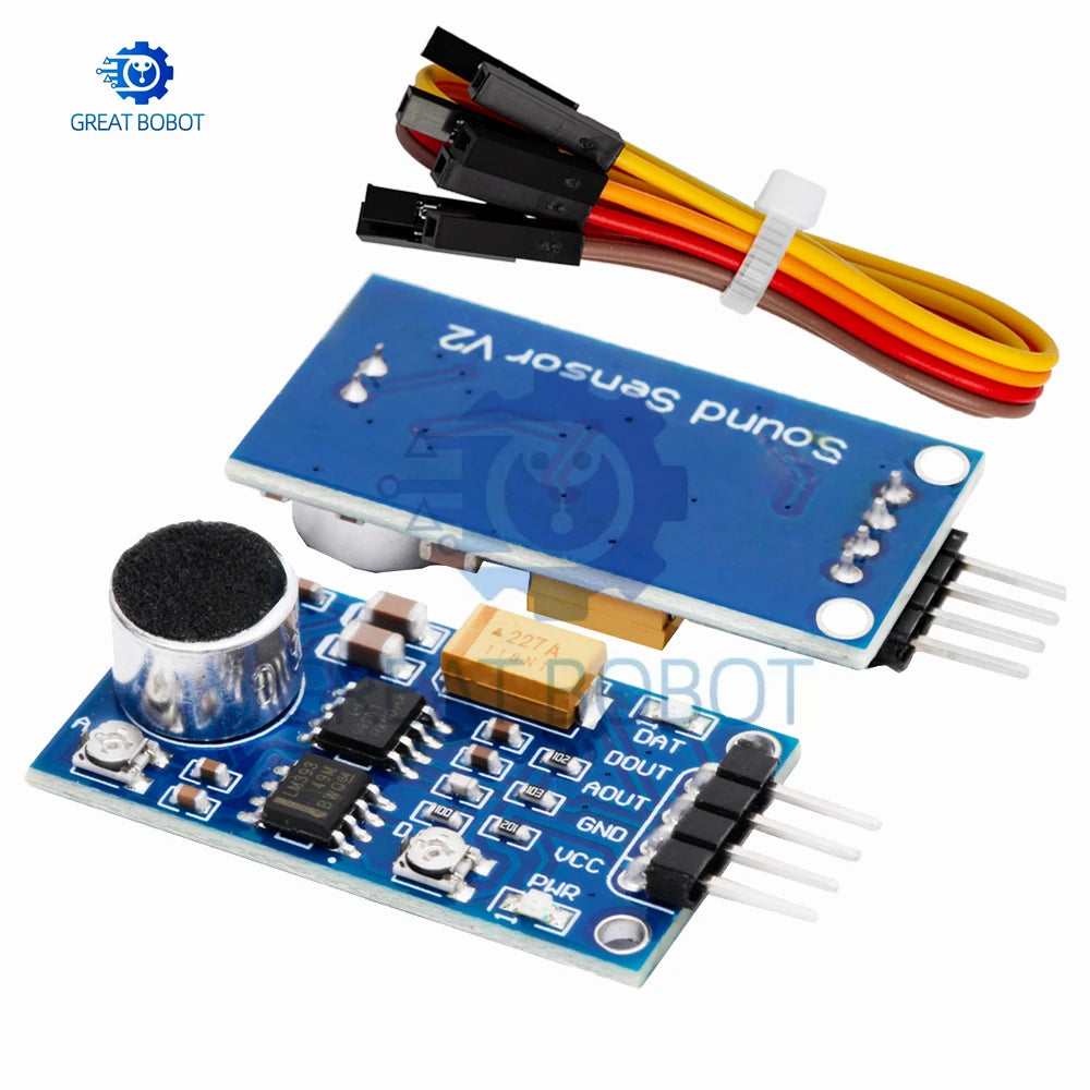 LM386 Audio Amplifier & Sound Detection Sensor Module 3.3V–5V Audio Sensor Module Axl