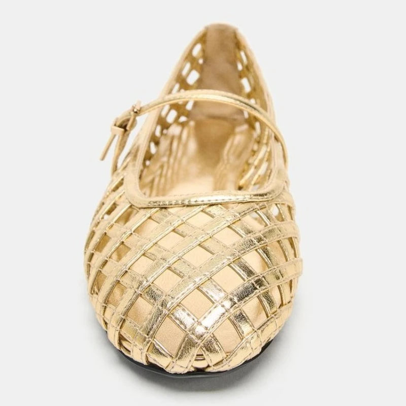Women's Hollow-Out Flat Sandals – Casual Buckle Strap Summer Women's Flat Sandals Axl