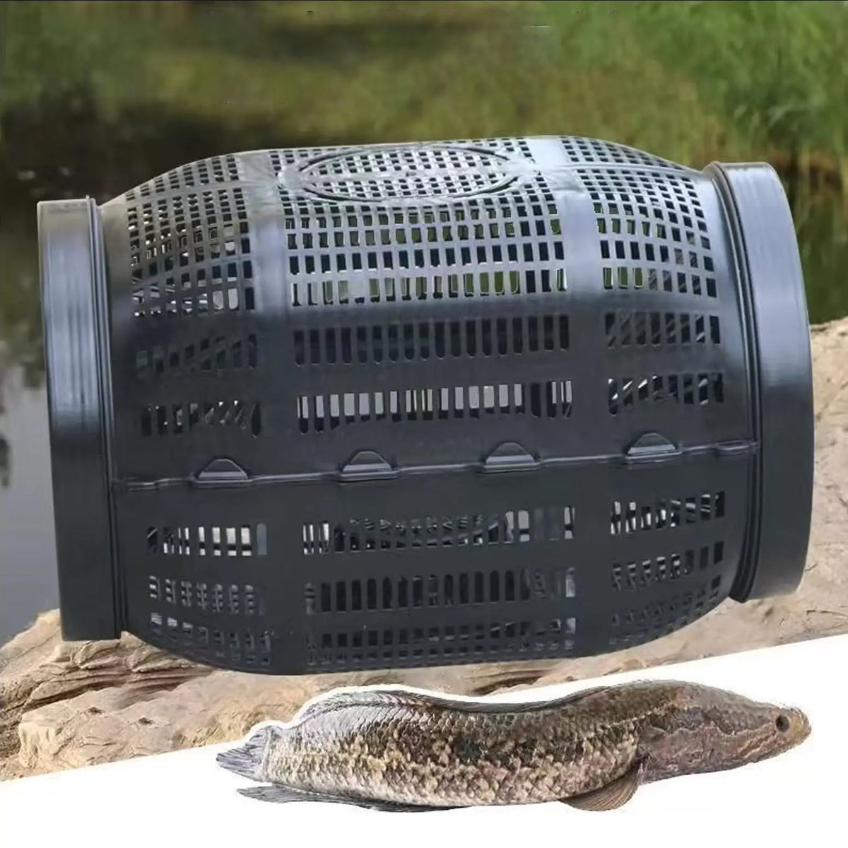 Portable Fish Trap Cage – Crab, Crayfish, Shrimp & Eel Fishing Trap Cage Axl