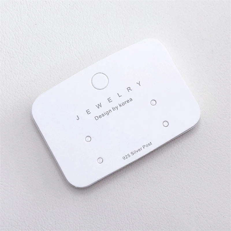 50 Pcs White Earring Display Cards – DIY Jewelry Packaging Tags Jewelry Packaging Cards Axl