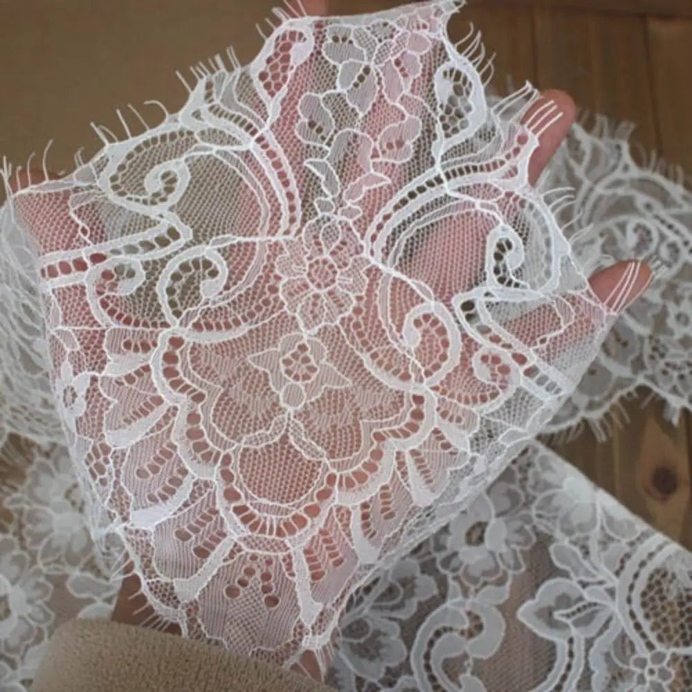 3-Yard Floral Embroidery Lace Trim – DIY Wedding Dress Ribbon Embroidery Lace Trim Axl
