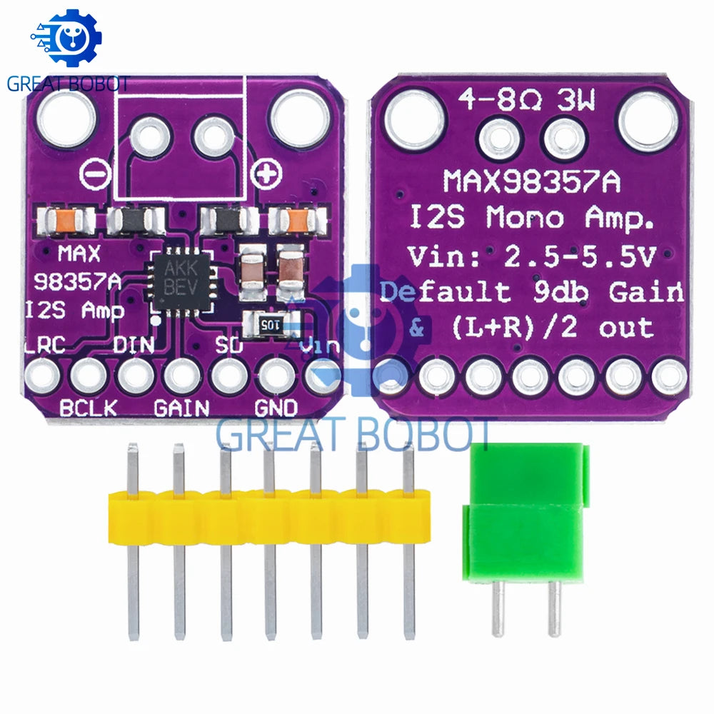 MAX98357 3W Class D I2S DAC Amplifier Breakout Board Amplifier Breakout Board Axl