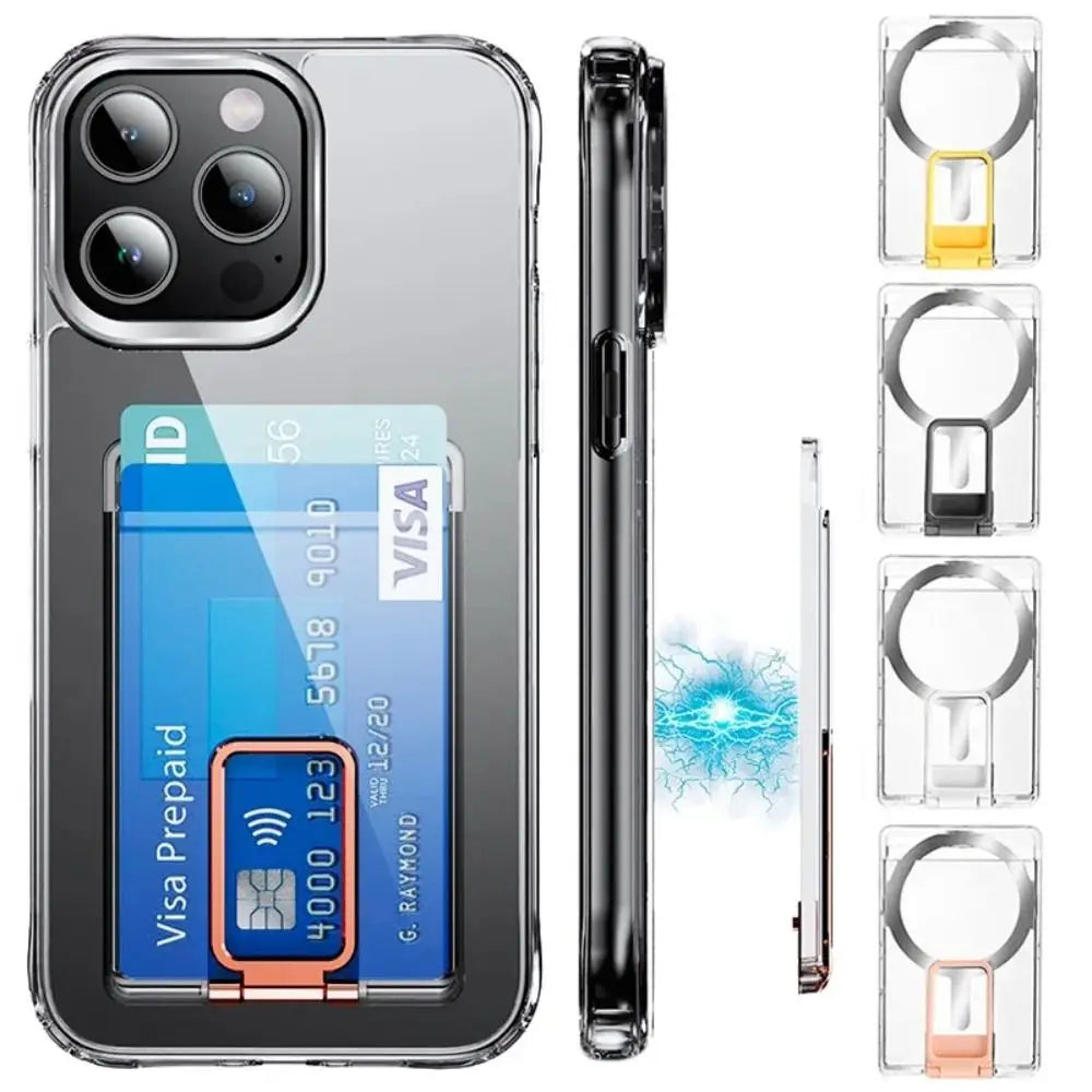 Magnetic Phone Wallet Card Holder & Kickstand – MagSafe Phone Wallet Kickstand Axl