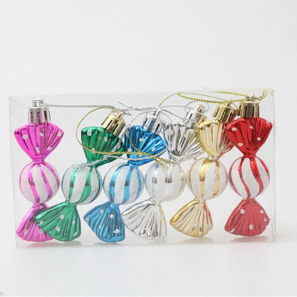 6-Pack Christmas Candy Baubles – Electroplated Tree Ornaments Christmas Ornaments Axl