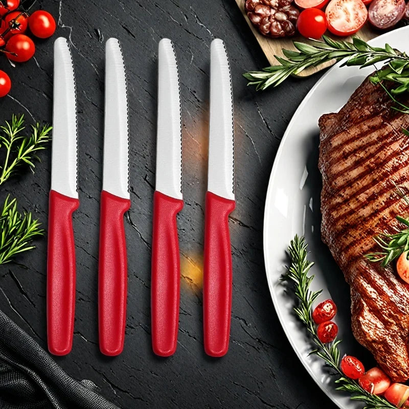Serrated Steak & Bread Knife Set – Stainless Steel 2/4/6 Pc Kitchen Knife Set Axl