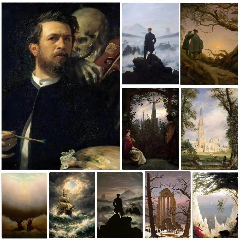 Caspar David Friedrich Art Poster – HD Waterproof Wall Decor Art Wall Poster Axl