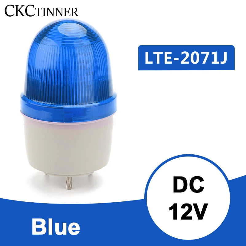 LED Strobe Warning Light 12V 24V 220V – Flashing Signal Indicator Warning Indicator Light Axl Blue 12V