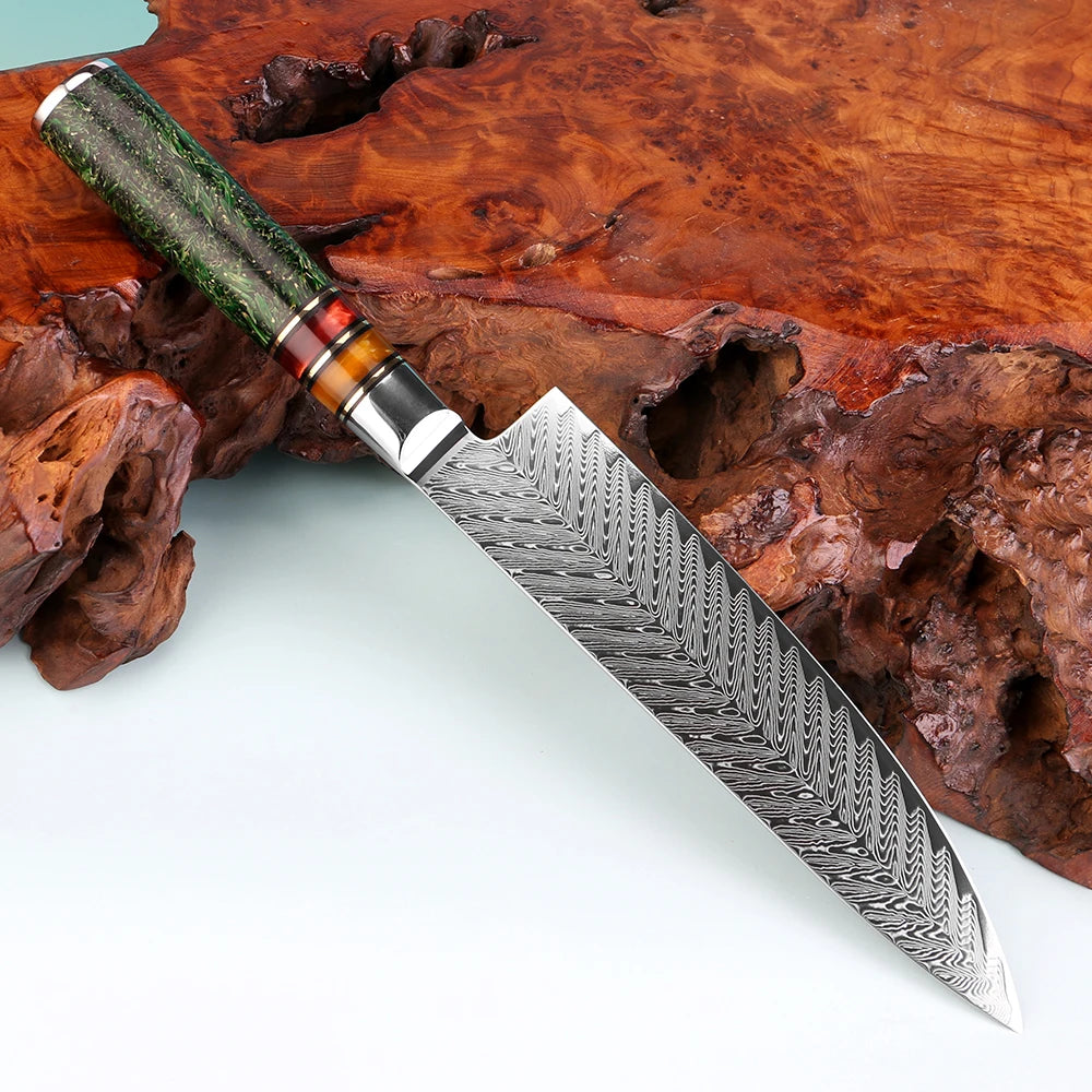 XITUO 8" Damascus Steel Chef Knife – Gyuto Kitchen Knife Damascus Chef Knife Axl
