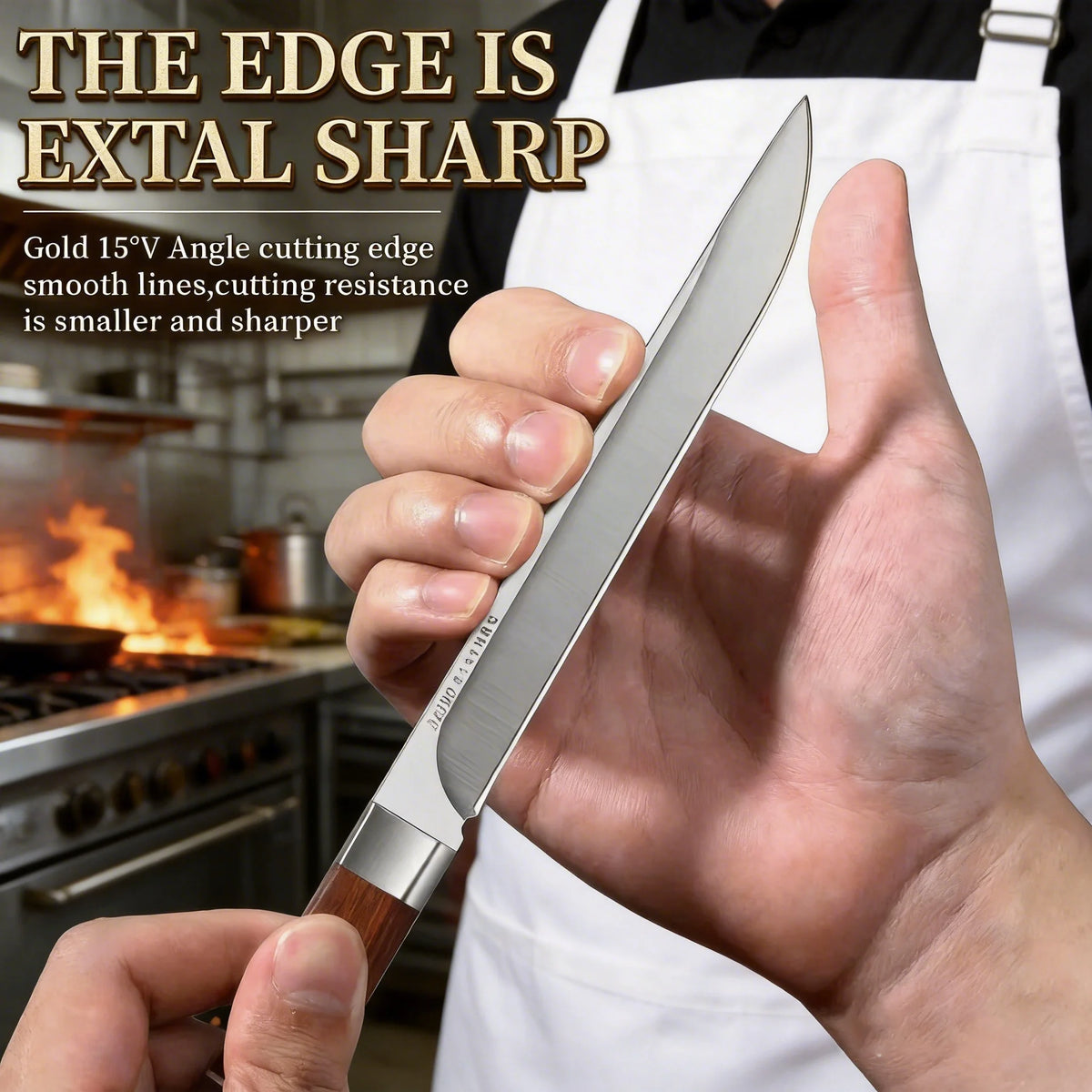 Professional Stainless Steel Paring Knife with Leather Sheath Paring Knife Axl
