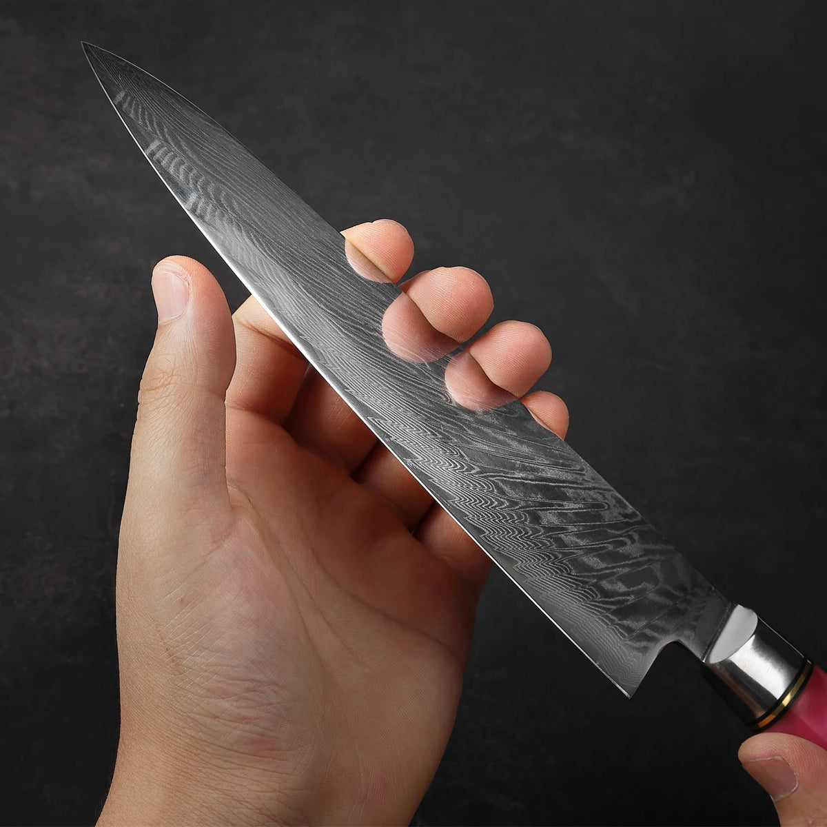 XITUO 8" Damascus Chef Knife – 67-Layer AUS-10 Pink Handle Damascus Chef Knife Axl