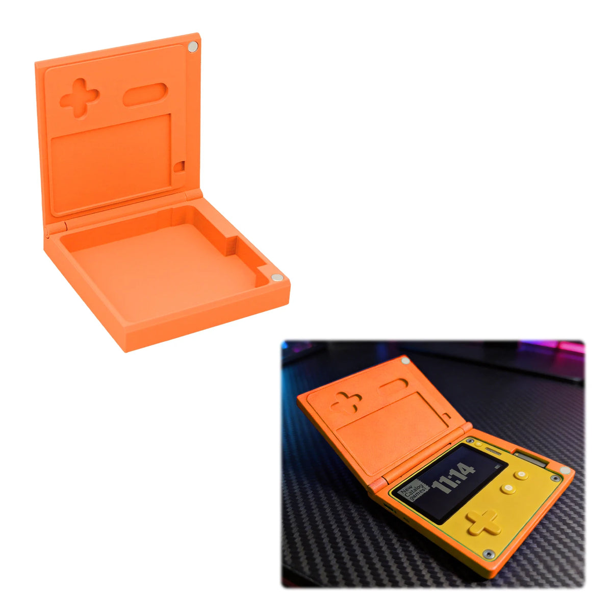 PLA Protective Storage Case for Playdate Console | Drop-Resistant Console Storage Case Axl Orange