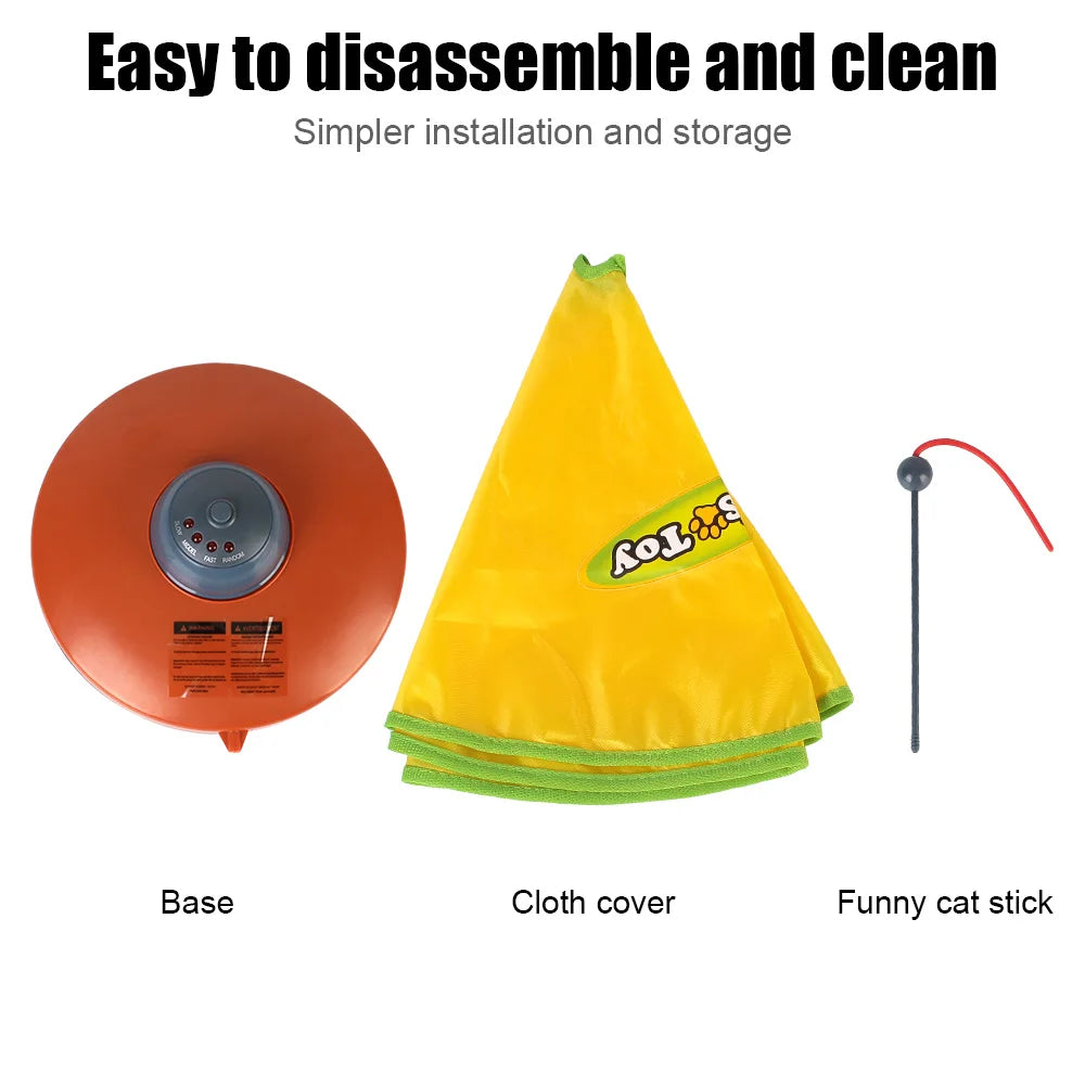 Electric Interactive Cat Toy – 4-Speed Undercover Mouse & Feather Interactive Cat Toy Axl