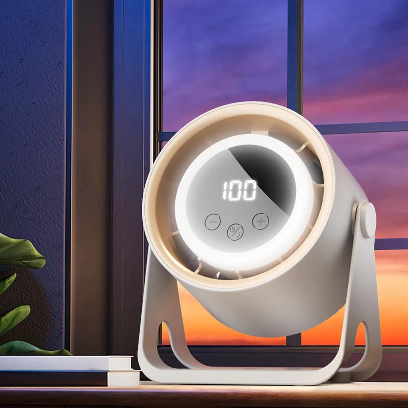 USB Desktop Hanging Fan with LCD Display – 3 Wind Modes USB Desktop Fan Axl
