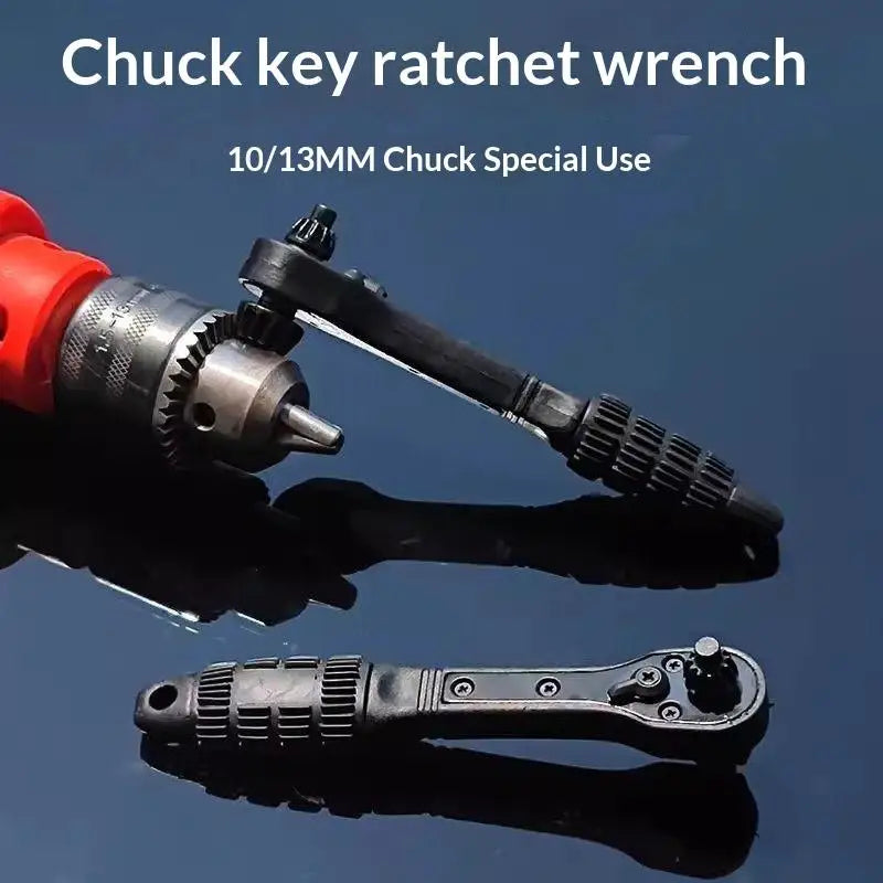 2-in-1 Ratchet Drill Chuck Key Wrench for Power Tools Drill Chuck Wrench Axl