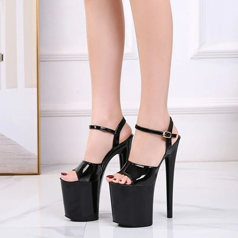 Patent Leather 20cm Platform Stiletto Sandals | Sizes 34–45 Platform Stiletto Sandals Axl