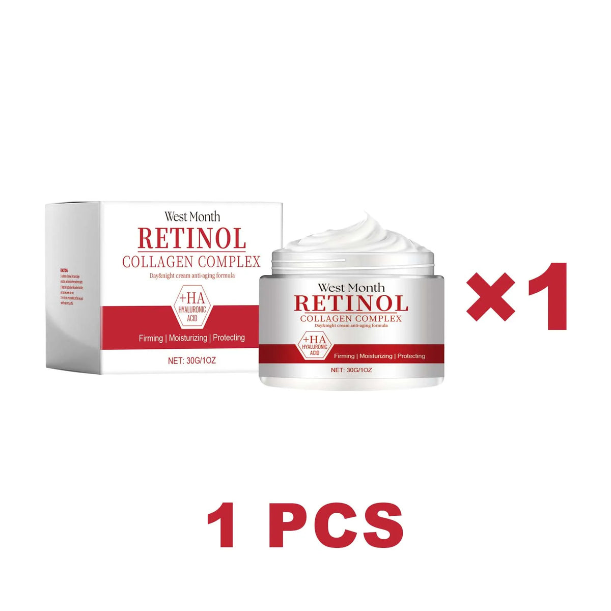WEST MONTH Retinol Firming Face Cream – Collagen Moisturizer Face Moisturiser Cream Axl 1 PCS