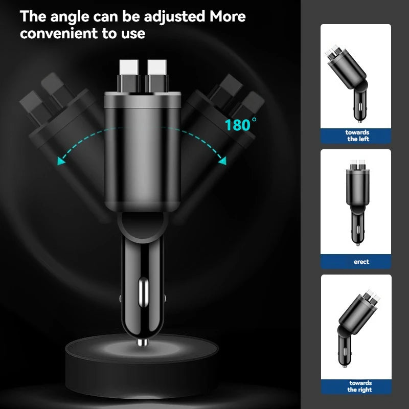 5-Port Car Charger – Super Fast Charging & Starry Light Multi-Port Car Charger Axl