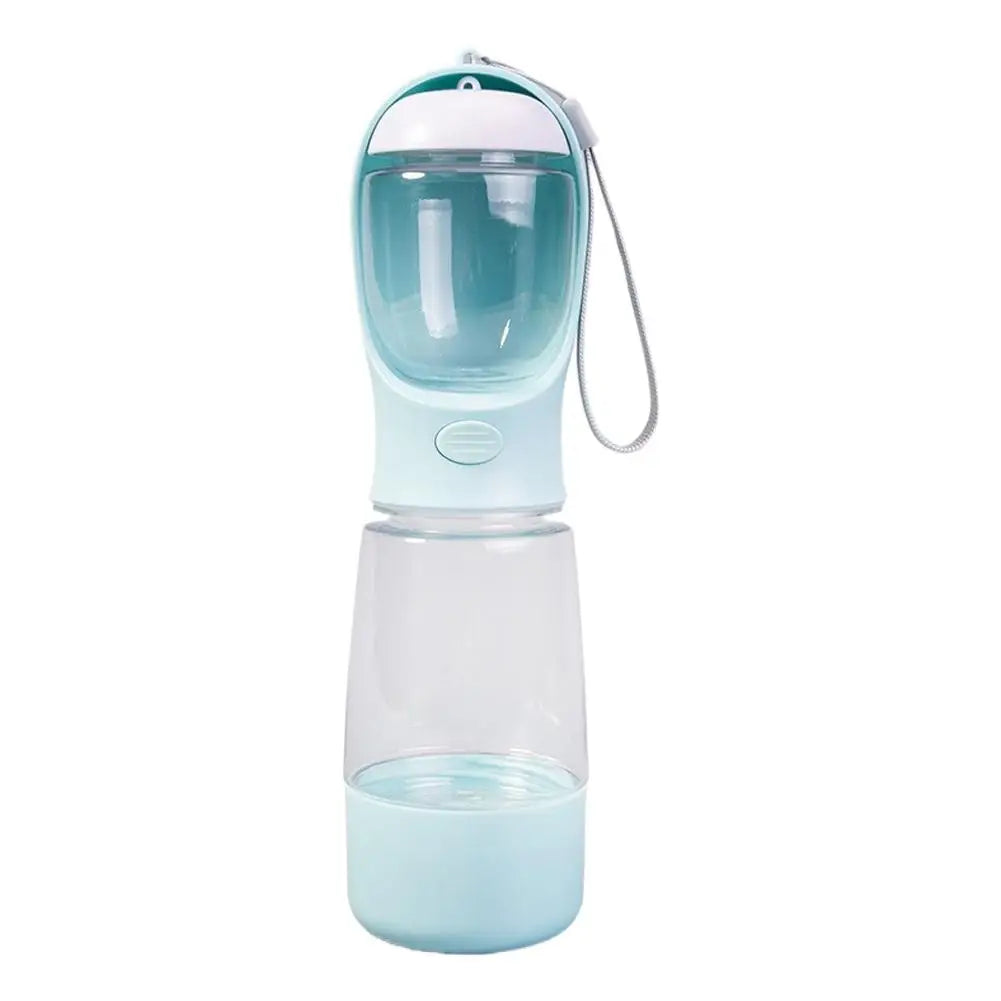 3-in-1 Portable Dog Water Bottle with Food & Waste Bag Holder Pet Travel Bottle Axl Blue