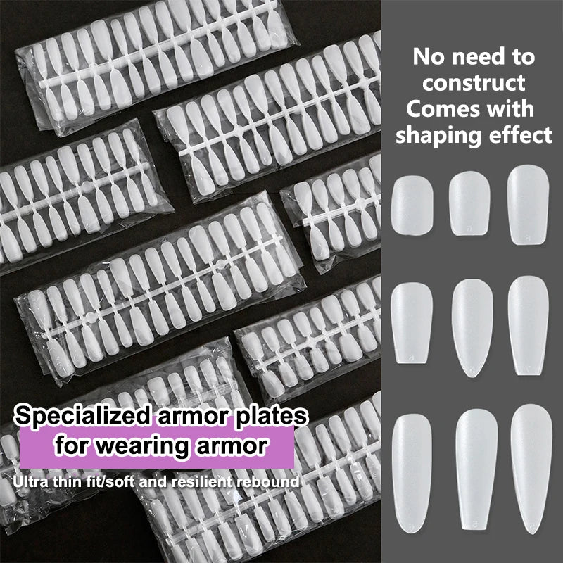 300 Pcs Matte & Clear False Nail Tips – Gel Extension DIY Kit False Nail Tips Axl