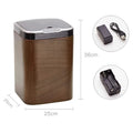 Automatic Sensor Wooden Trash Can – Smart 14L Bin with Lid Sensor Trash Can Axl Brown