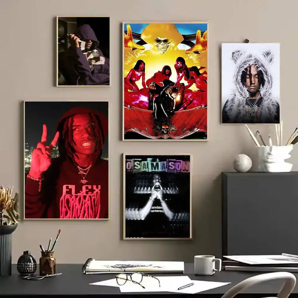 O-Osamason Rapper Canvas Poster | Hip-Hop Wall Art Unframed Canvas Wall Art Axl