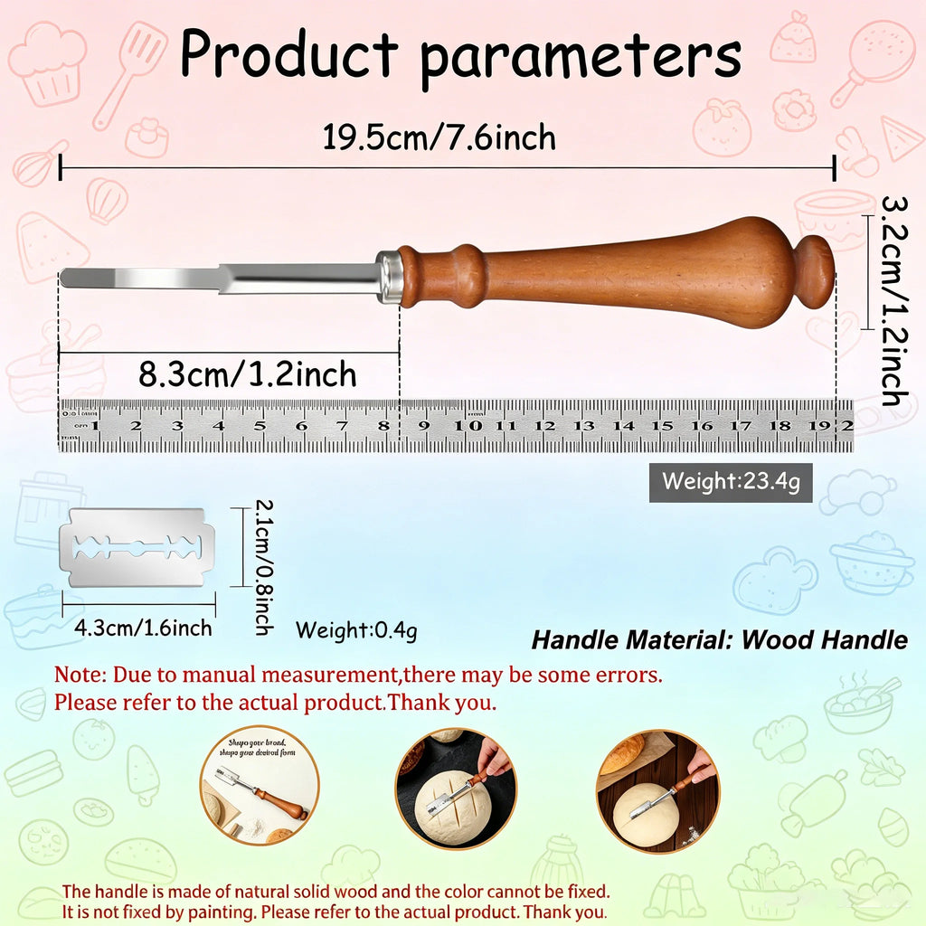 Dough Scoring Knife – Stainless Steel Bread Lame Baking Tool Bread Scoring Knife Axl