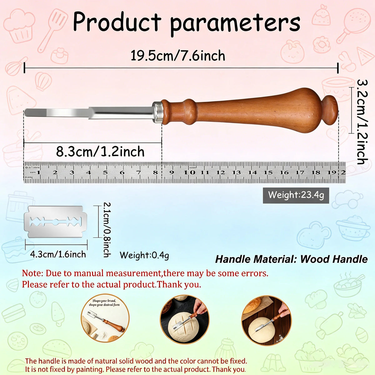 Dough Scoring Knife – Stainless Steel Bread Lame Baking Tool Bread Scoring Knife Axl