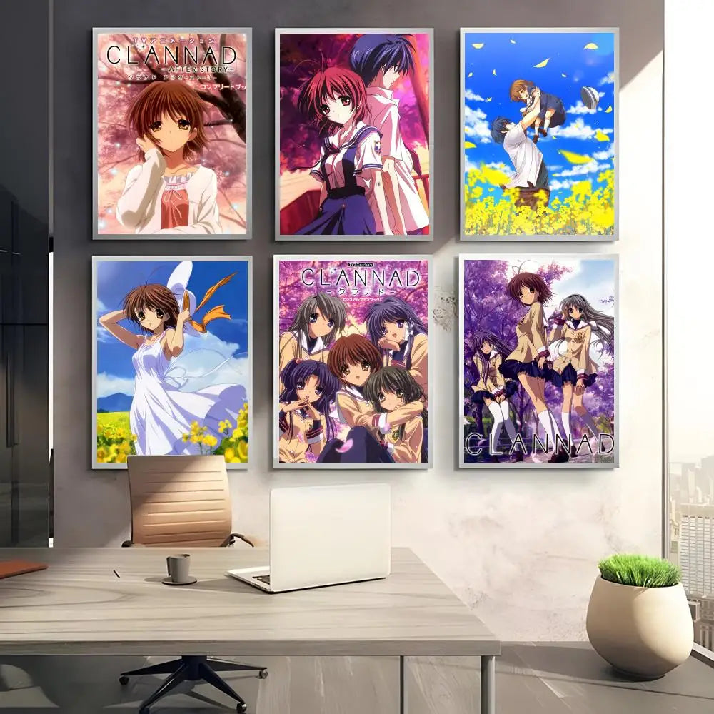 Clannad Anime Self-Adhesive Poster | Wall Art for Home & Office Anime Wall Poster Axl