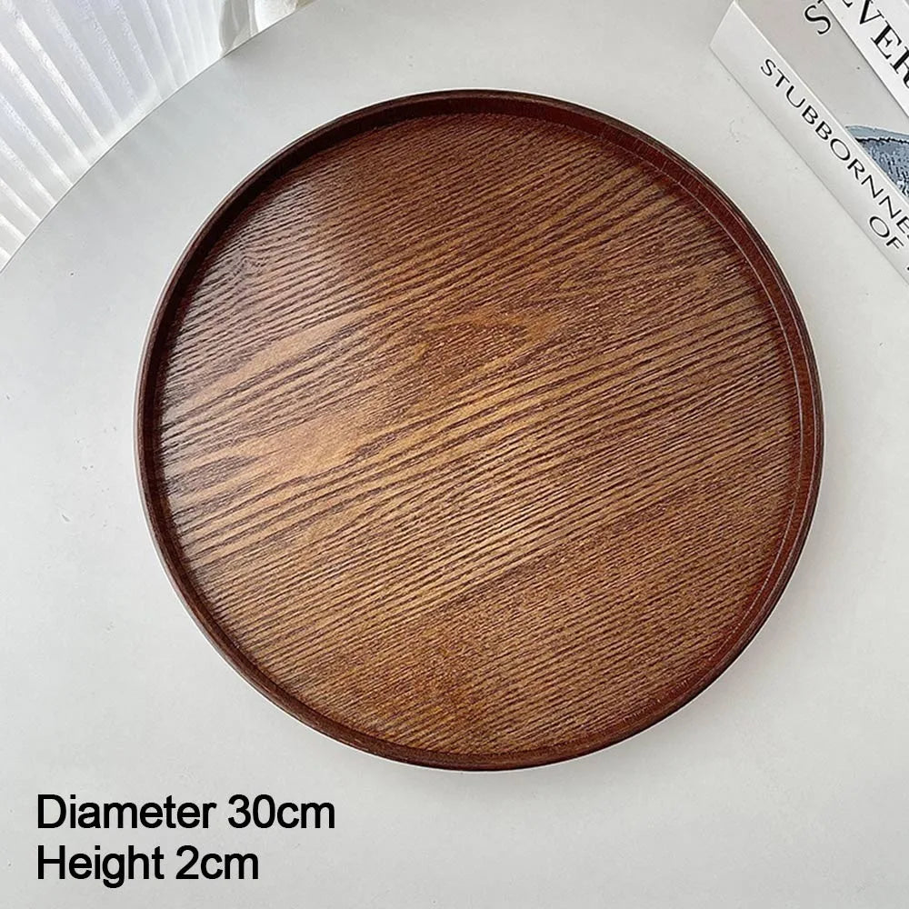 Round Wooden Serving Tray | 5 Sizes | Coffee & Breakfast Tray Wooden Serving Tray Axl 30cm