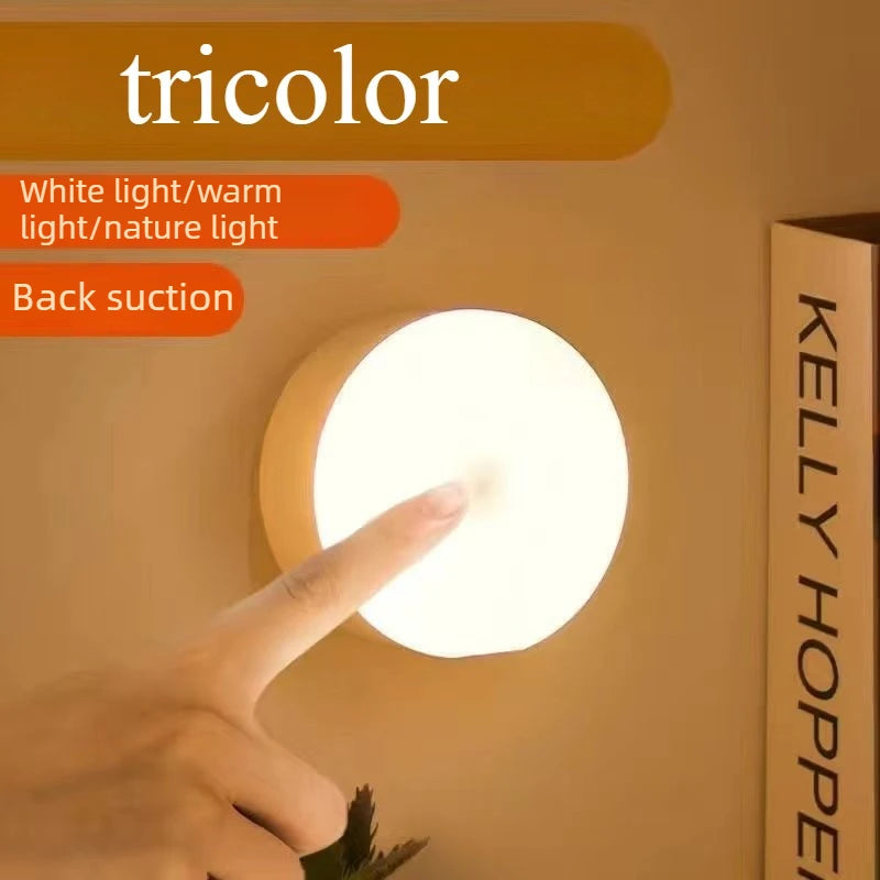 USB Rechargeable LED Night Light – Touch Sensor Magnetic Wall Lamp LED Night Light Axl 3-color-1pcs