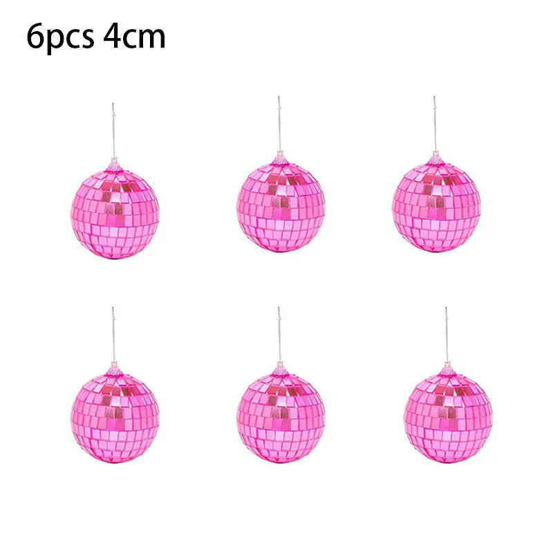 12 Pcs Mini Mirror Disco Balls 3cm – Silver Glass Party Decor Mirror Disco Balls Axl 6pcs 4cm