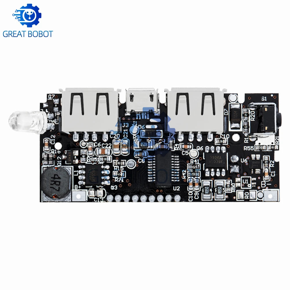 Dual USB Power Bank PCB Module 5V 1A 2.1A | 18650 DIY Power Bank Module Axl