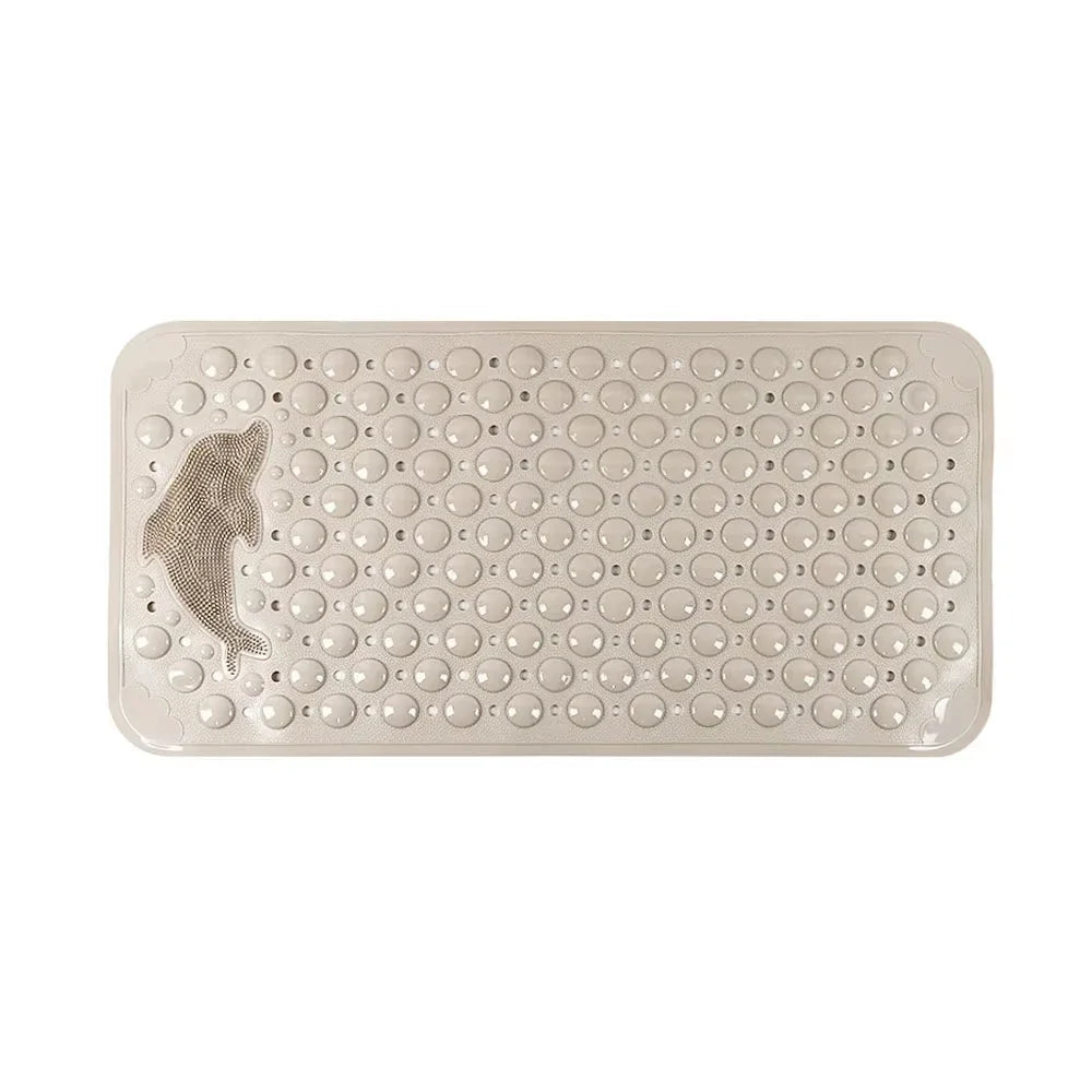 PVC Non-Slip Massage Bath Mat 35×70cm | Dolphin Pattern Non-Slip Bath Mat Axl Khaki 35x70cm