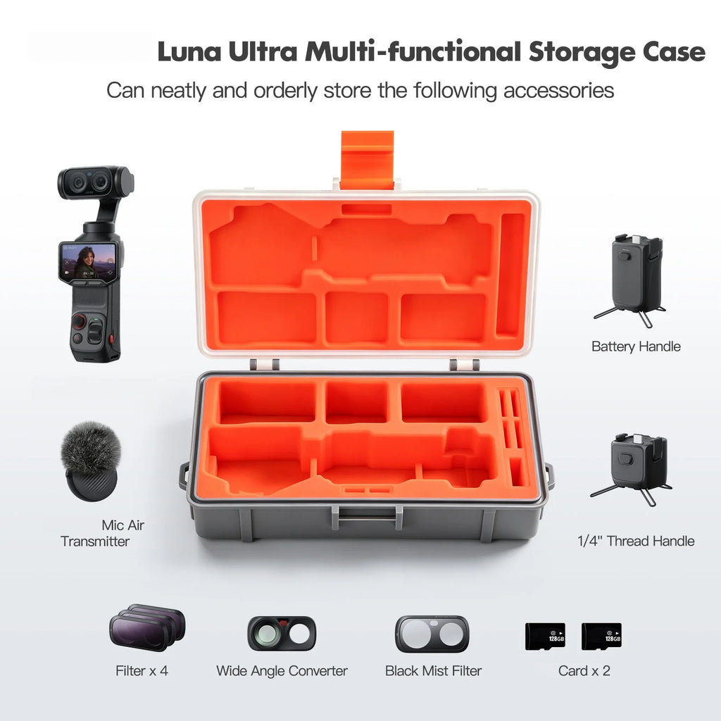 Hard Shell Case for Insta360 Luna Ultra | IP67 Waterproof Travel Bag Camera Carrying Case Axl