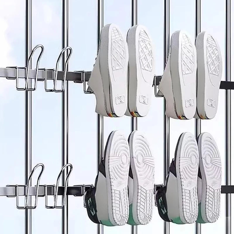 Stainless Steel Shoe Drying Rack Hook | Closet Organizer Shoe Drying Hook Rack Axl