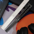 Butterfly Knife Comb – Foldable Stainless Steel Beard Grooming Butterfly Knife Comb Axl Black